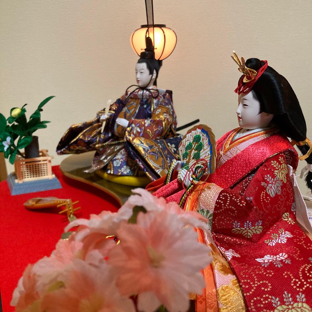久月　三五雛人形　親王飾りケース入り