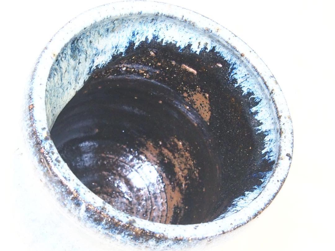 【古物】北大路魯山人写 朝鮮唐津 水指 一文字塗蓋 茶道具/お点前道具 骨董