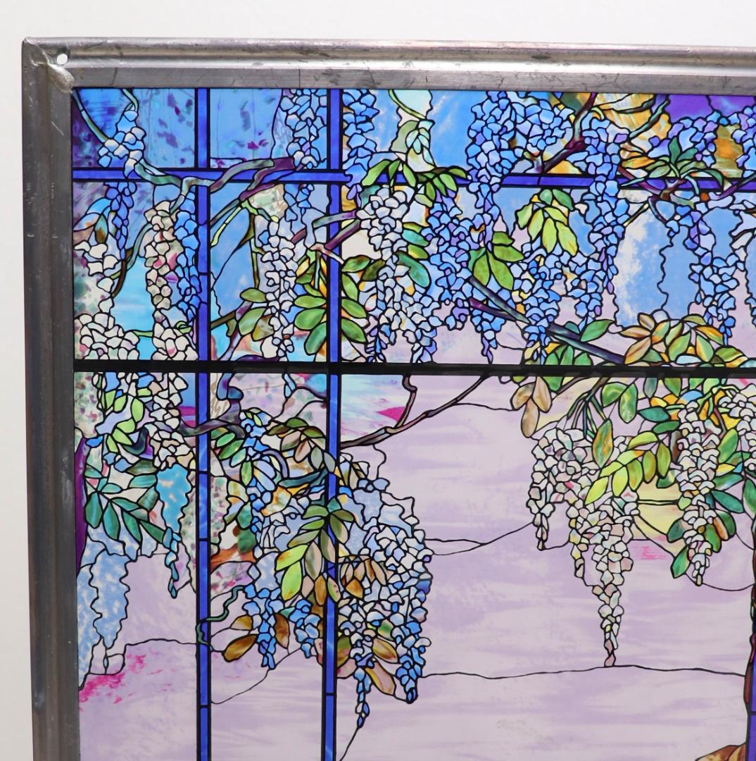 ルイス・C・ティファニー ヴィンテージ ステンドグラス 大型オイスターベイの風景