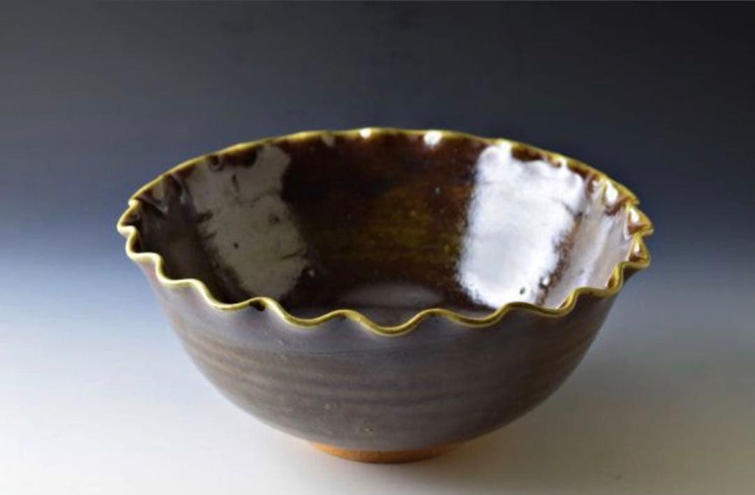 織部 輪花 鉢 魯山人