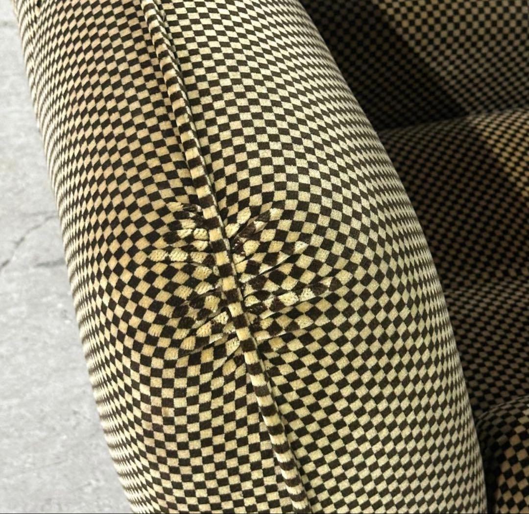 ✦70’s✦昭和レトロ 千鳥格子 1人掛ソファ｜昭和レトロ ミッドセンチュリー②