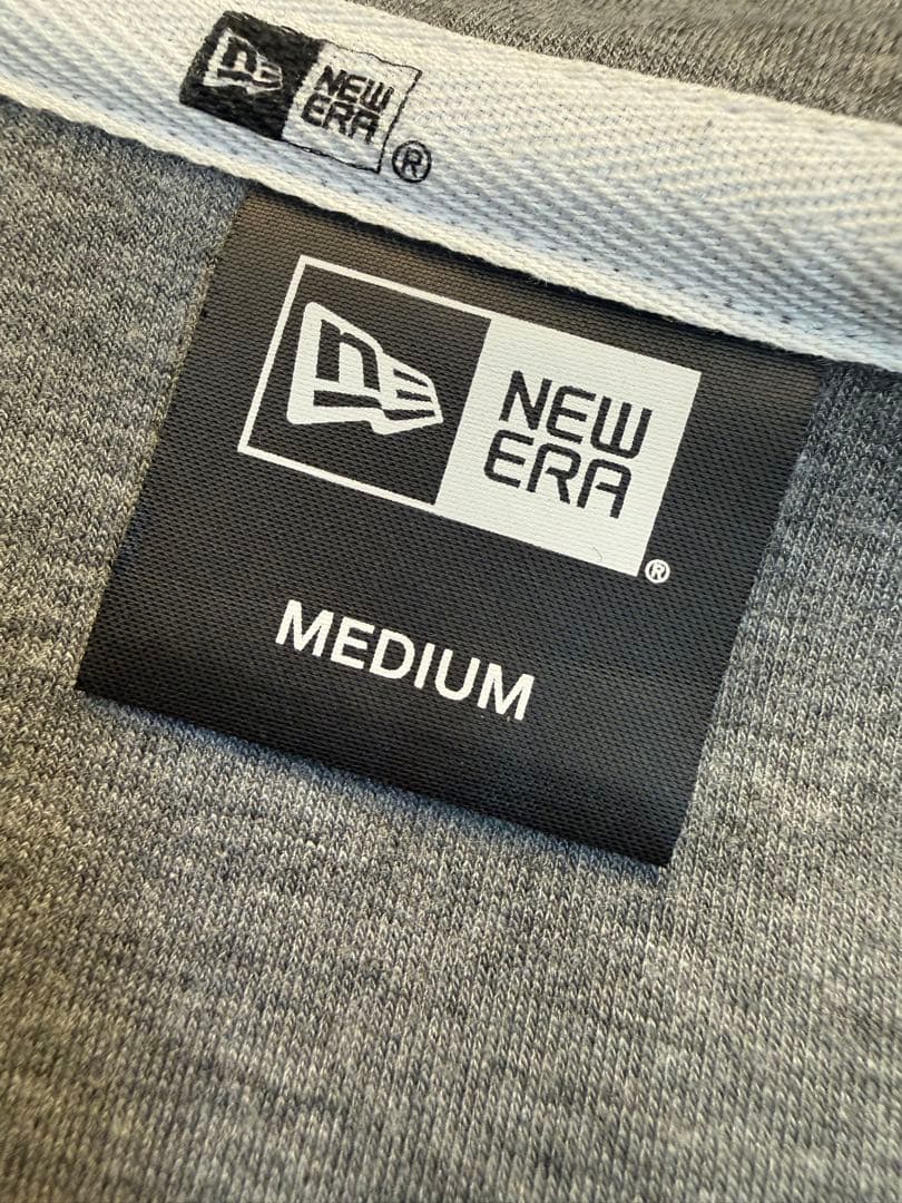 NEW ERAダンボールニット素材　グレー ジャージ上下セット フード付き