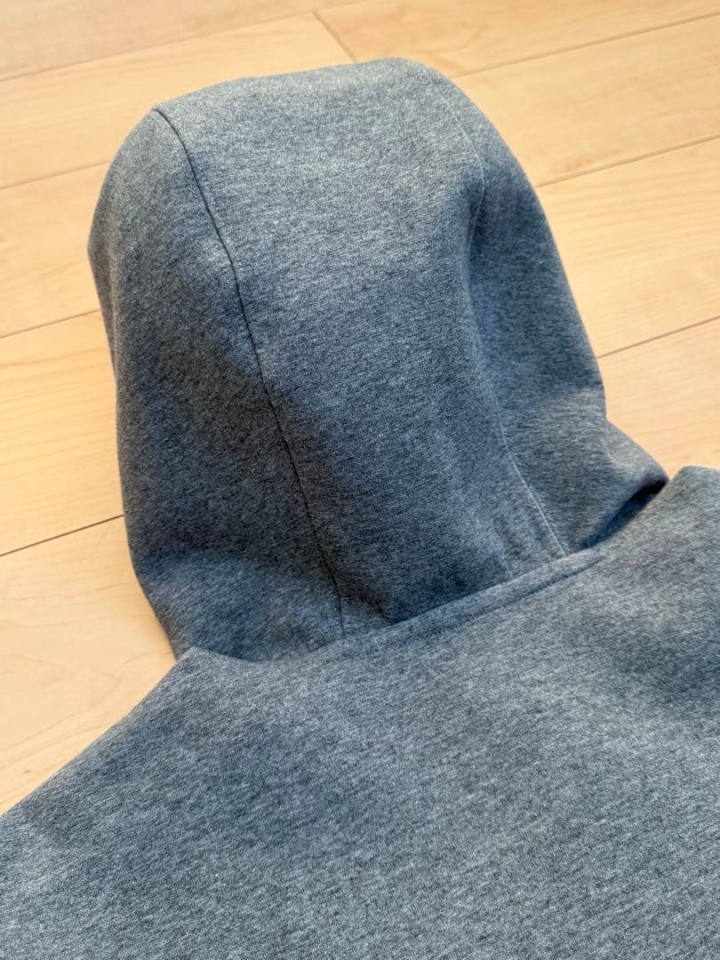 NEW ERAダンボールニット素材　グレー ジャージ上下セット フード付き