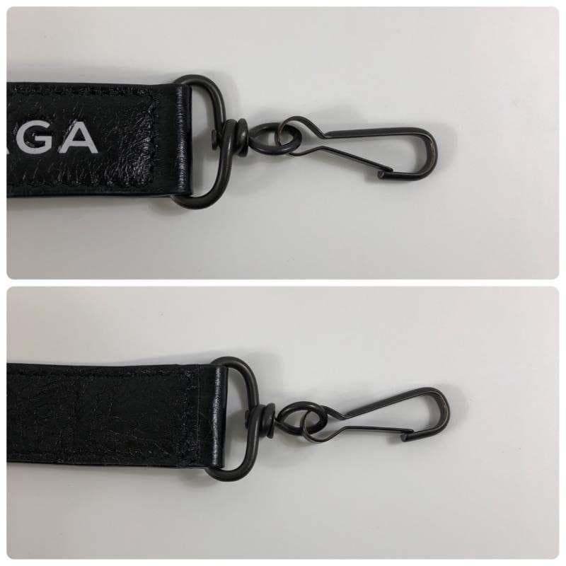 極美品 バレンシアガ ランヤード ロゴプリント レザー クラシックストラップ