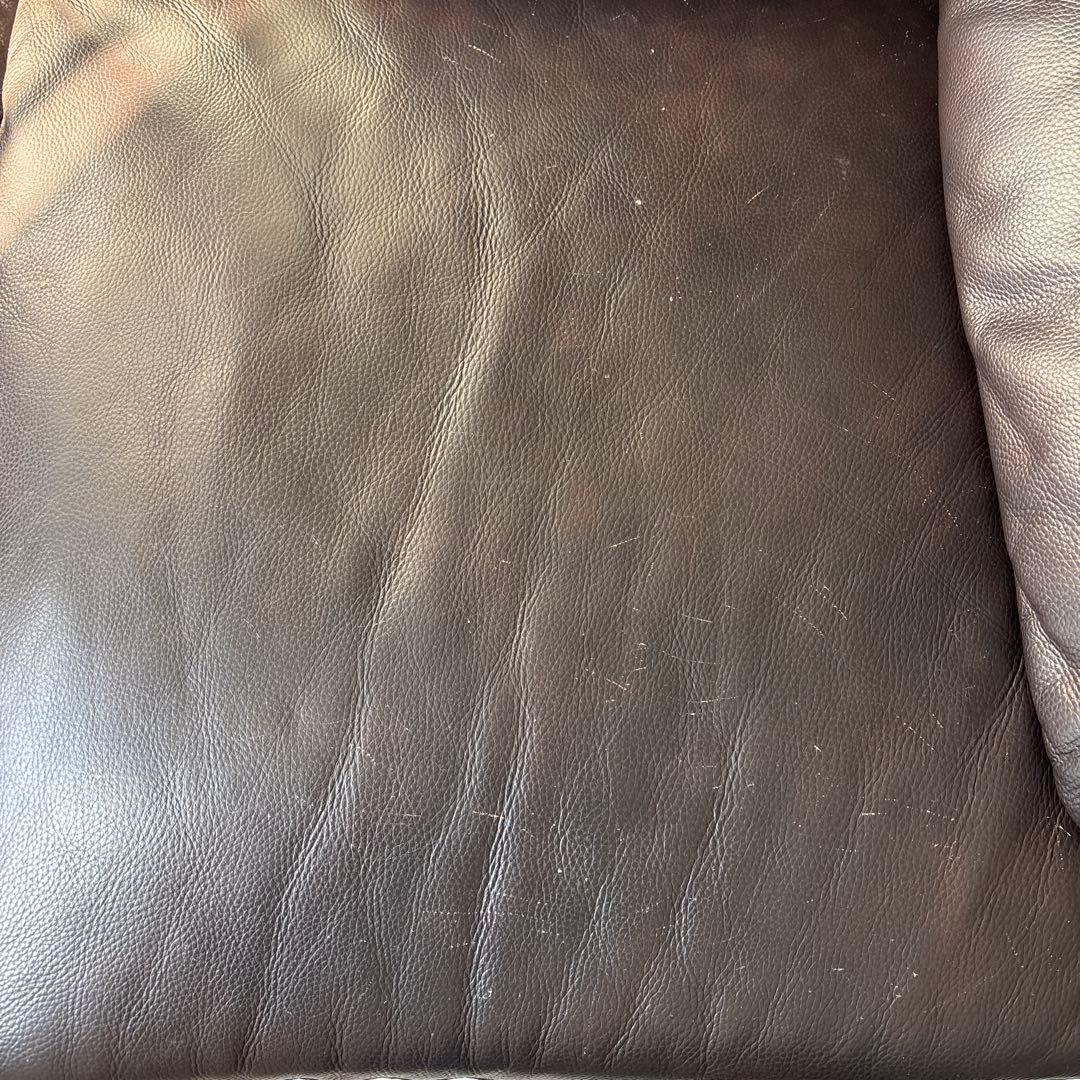 傷多数あり！3人掛けソファ　ハイバック　ダークブラウン