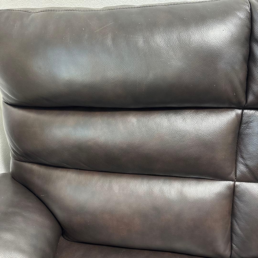 傷多数あり！3人掛けソファ　ハイバック　ダークブラウン