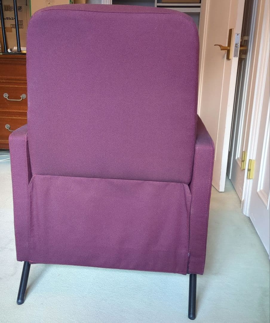 リクライニングソファ　 1人掛けソファ ダークレッド　リクライニングチェア