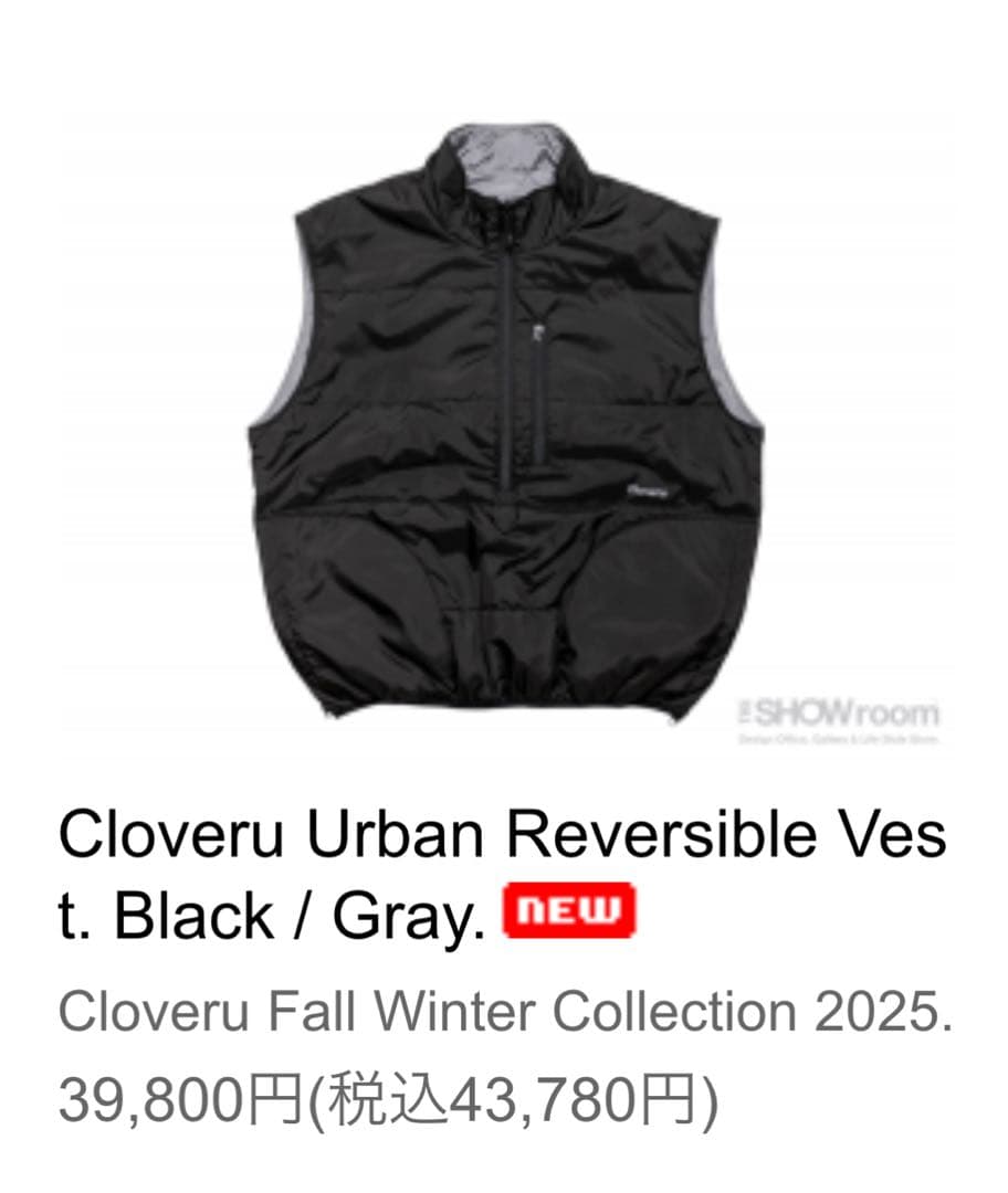 Cloveru クローバル ベスト クローバル アノラック　　 黒 M 美品