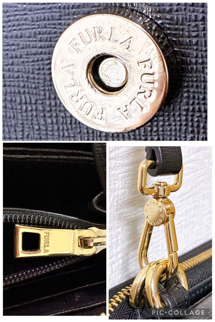 極美品 フルラ バッグ リーヴァ L ショルダーバッグ お財布バッグ 一体型