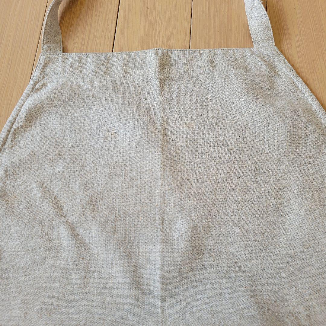 【未使用】ヨーガンレール リネン ベージュ エプロン ポケット付き 巻きタイプ