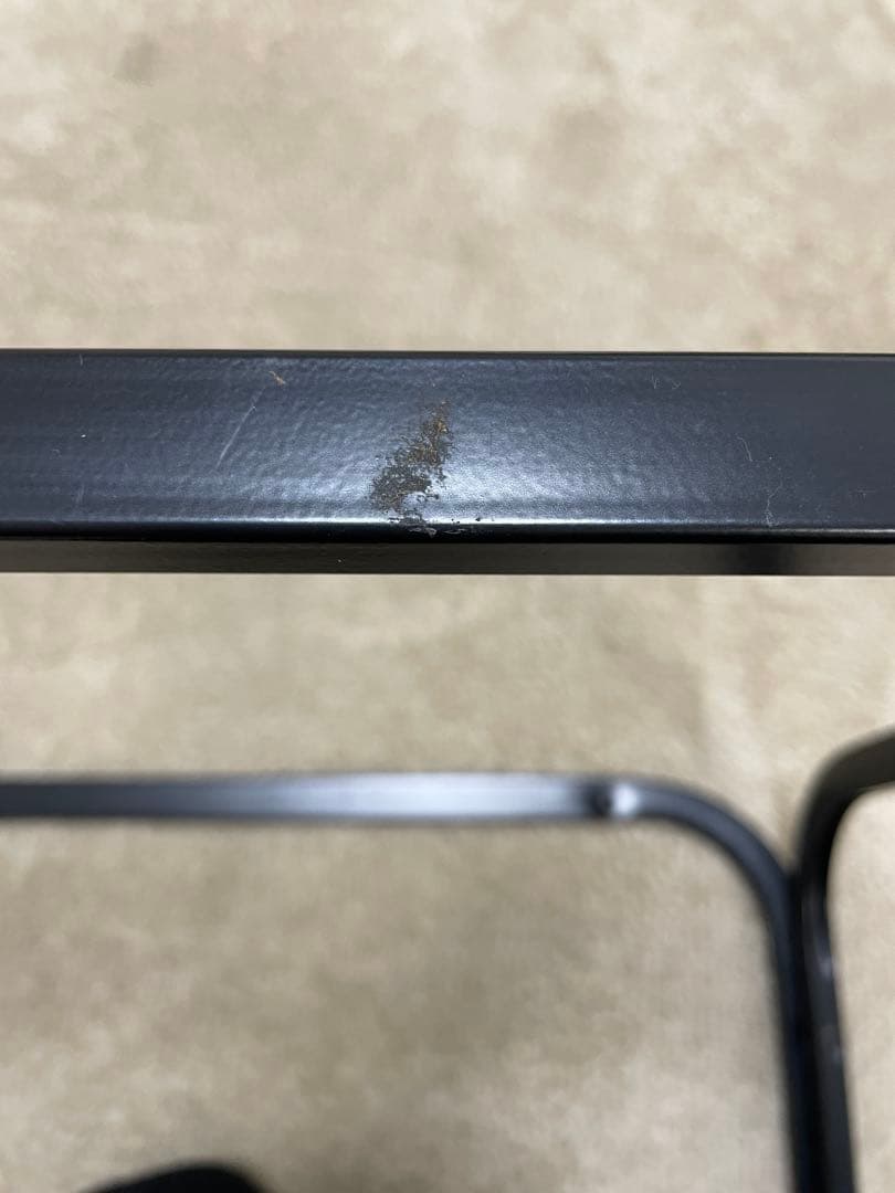 ガラス天板テーブル　ローテーブル　80年代　昭和レトロ　ブラック