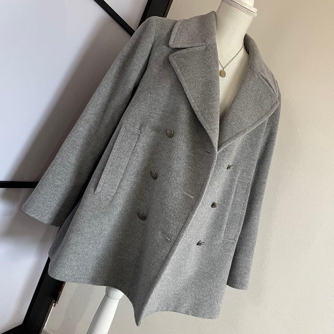 専用　KIYOKO TAKASE アンゴラ　ウール　ダブルコート　ピーコート