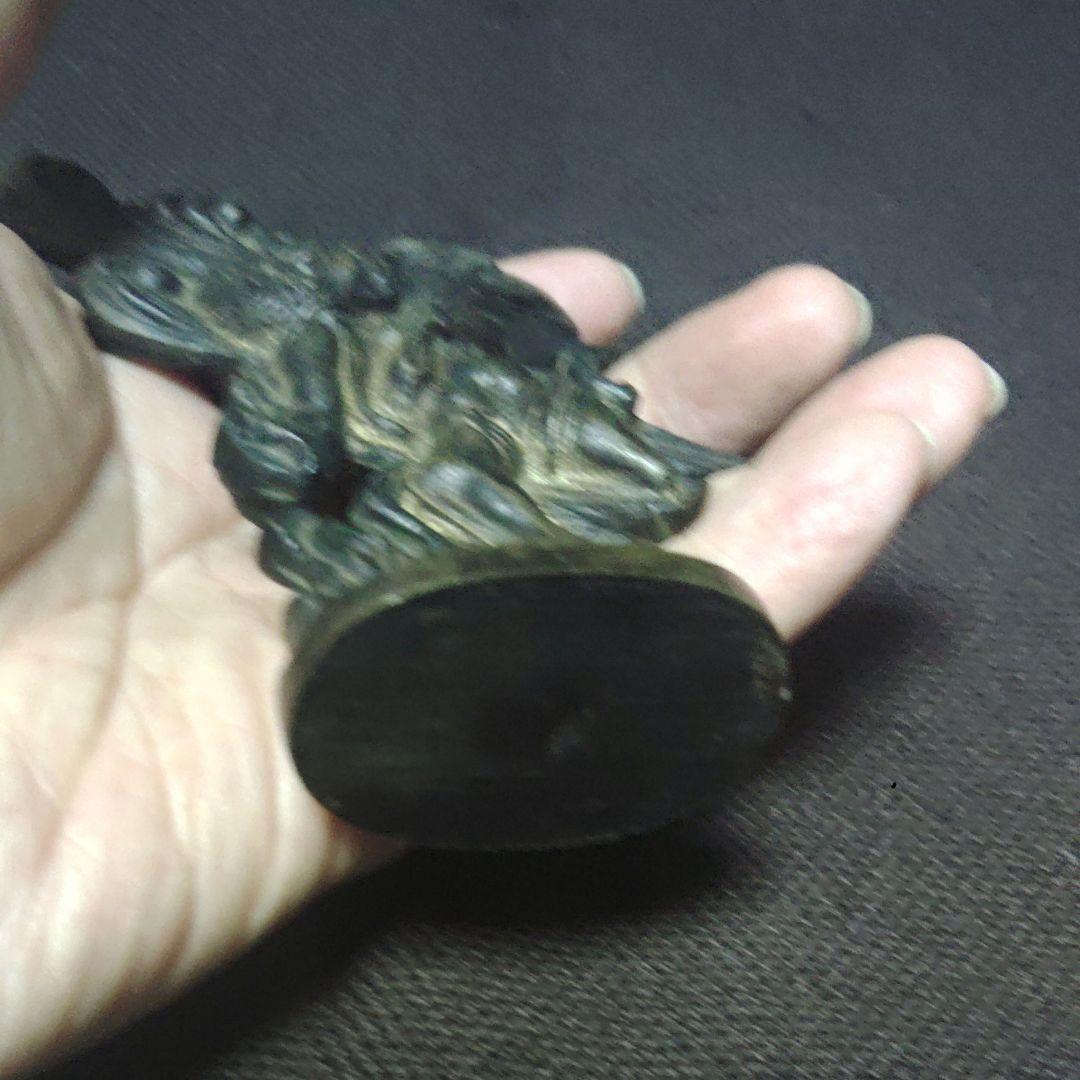 か　珍品　風神　銅製　銅像　ブロンズ　置物　アンティーク　骨董　ア12