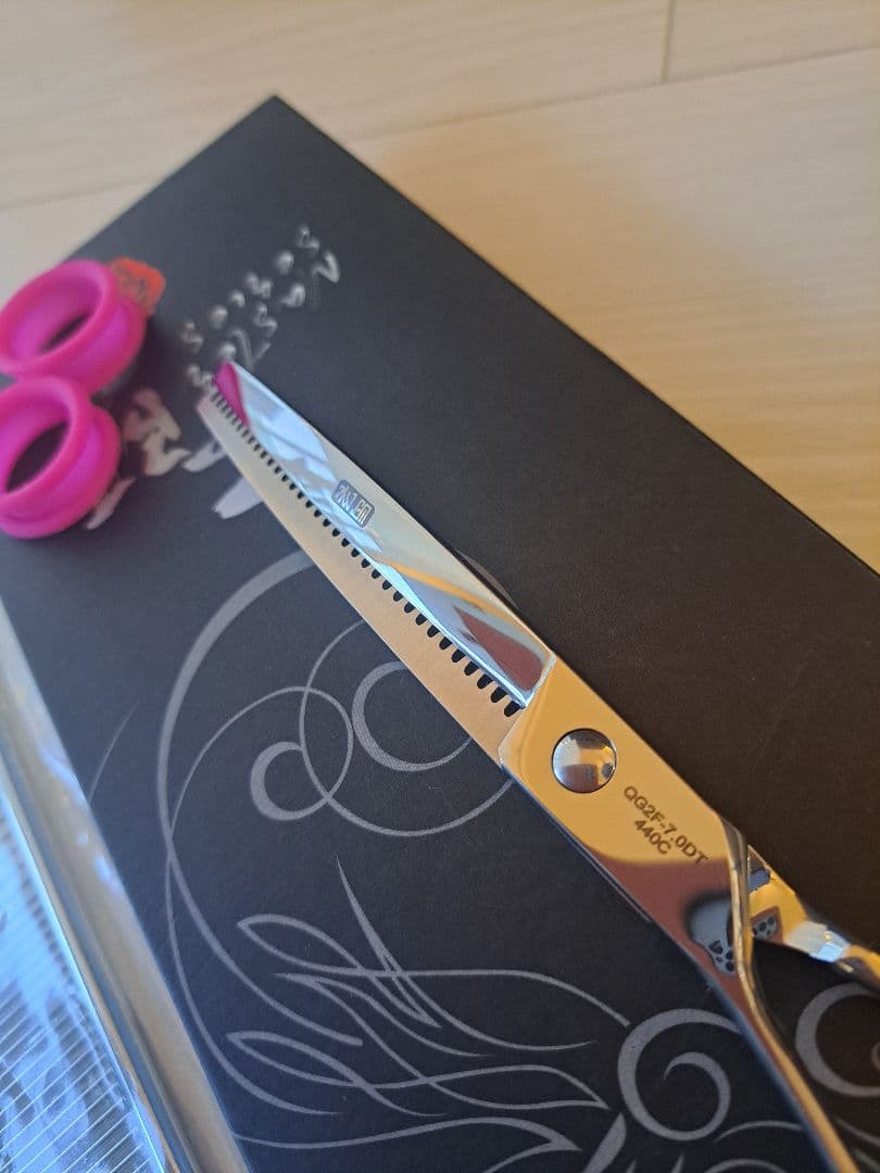 新品★フェニーチェ左利き用 カーブセニングシザー★50%★7in