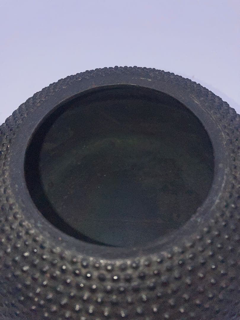 及富（南部宝生堂）南部鉄瓶　平成丸アラレ　黒色