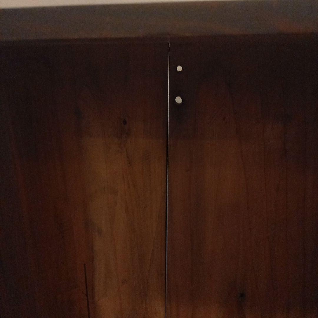 古い掛時計の収納木箱　レトロアンティーク　ガラス嵌め込み　レアな古道具骨董品