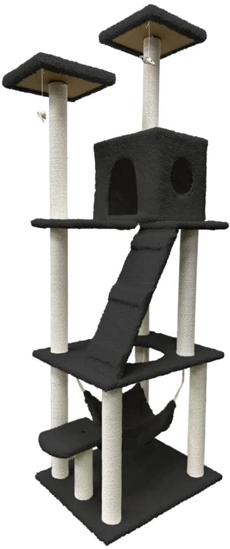 キャットタワー 猫タワー ハンモック付き 185cm スリム 大型猫 据え置き型