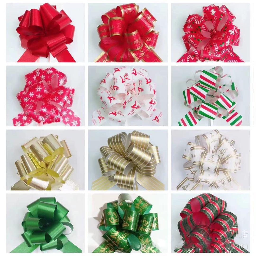 ⭐️クリスマス リボンラッピング 12枚入 プレゼントリボン(クリスマスカラー)
