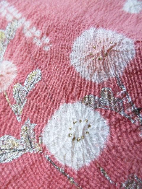 未着用に近い！美品＊滝泰謹製＊絞り＊菊＆桜＊総柄＊訪問着＊１６０ｃｍ＊裄６９