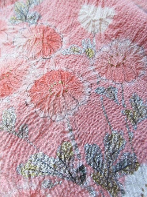 未着用に近い！美品＊滝泰謹製＊絞り＊菊＆桜＊総柄＊訪問着＊１６０ｃｍ＊裄６９
