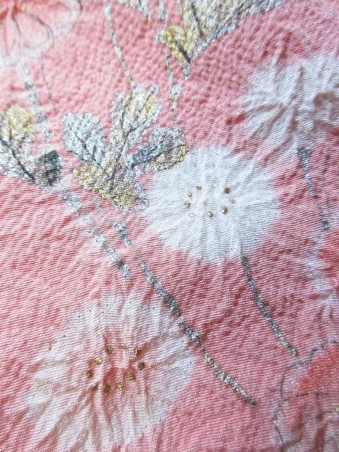 未着用に近い！美品＊滝泰謹製＊絞り＊菊＆桜＊総柄＊訪問着＊１６０ｃｍ＊裄６９