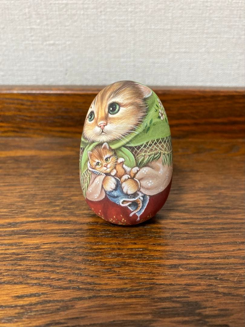 ロシア雑貨☆猫のエッグオーナメントkittenマトリョーシカ