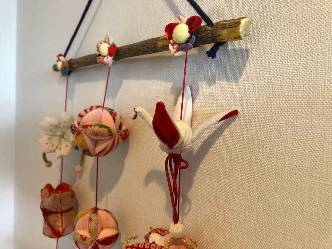 桃の節句の壁掛け①　吊るし飾り　吊るし雛