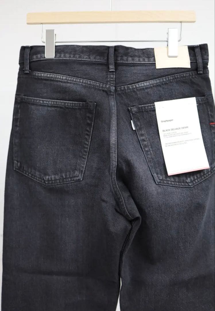 グラフペーパーSelvageDenimFivePocketデニム ブラック