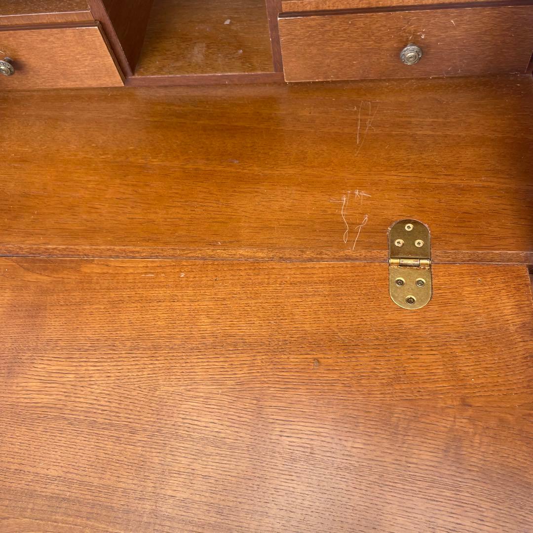 ◯イタリア ライティング ビューロー 机 木製 アンティーク デスク