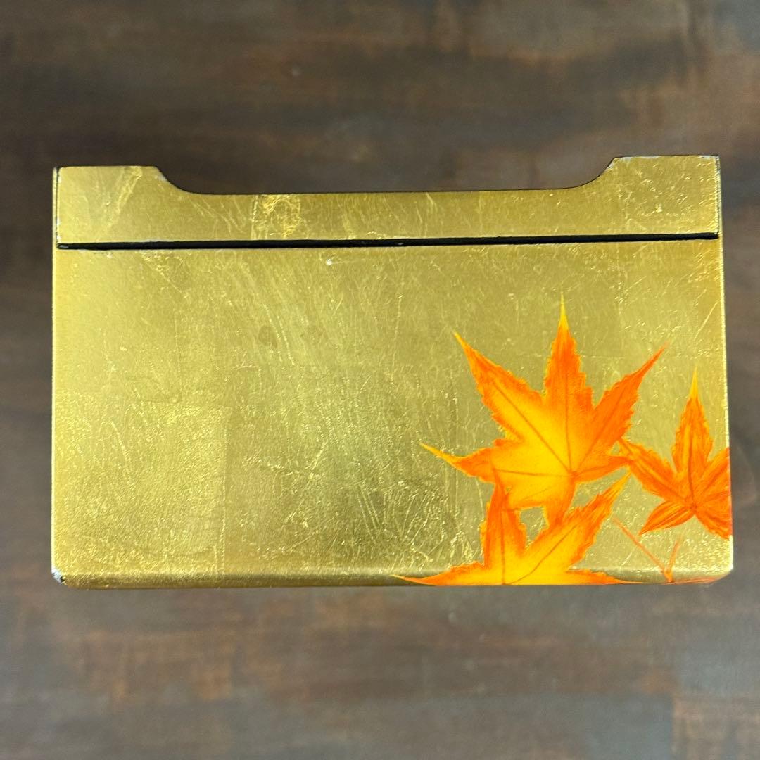 特製 漆絵 ティッシュボックス　もみじ