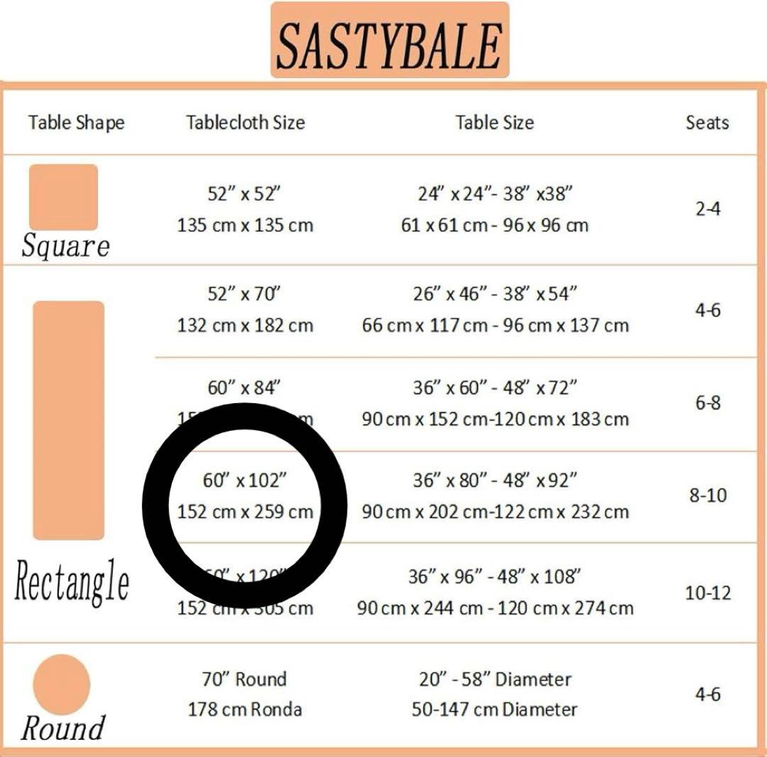 SASTYBALEフランジ裏地ビニルテーブルクロス オフホワイト 60×102