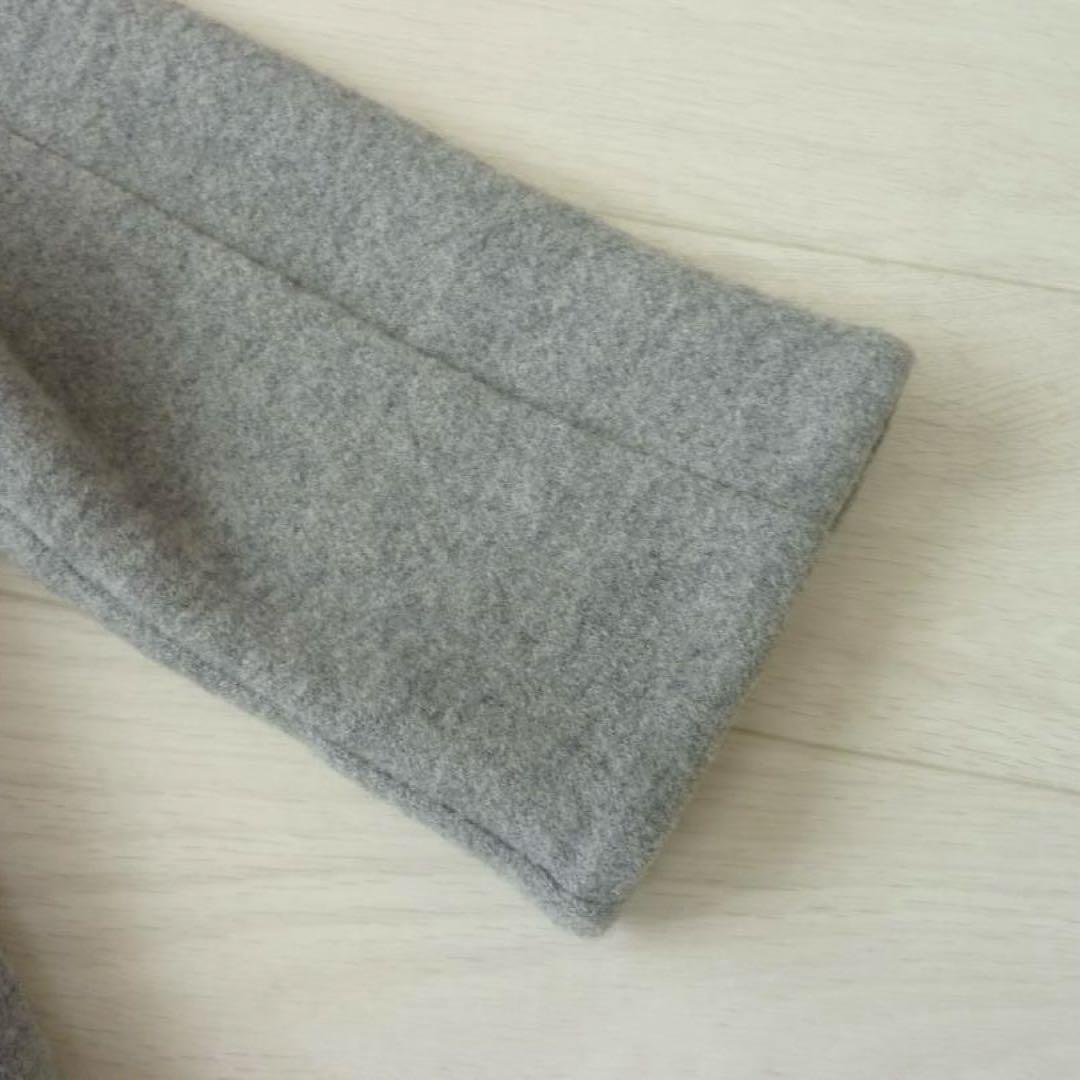 PICONE ピッコーネ ノーカラーウールコート 38 日本製 グレー 裏地総柄