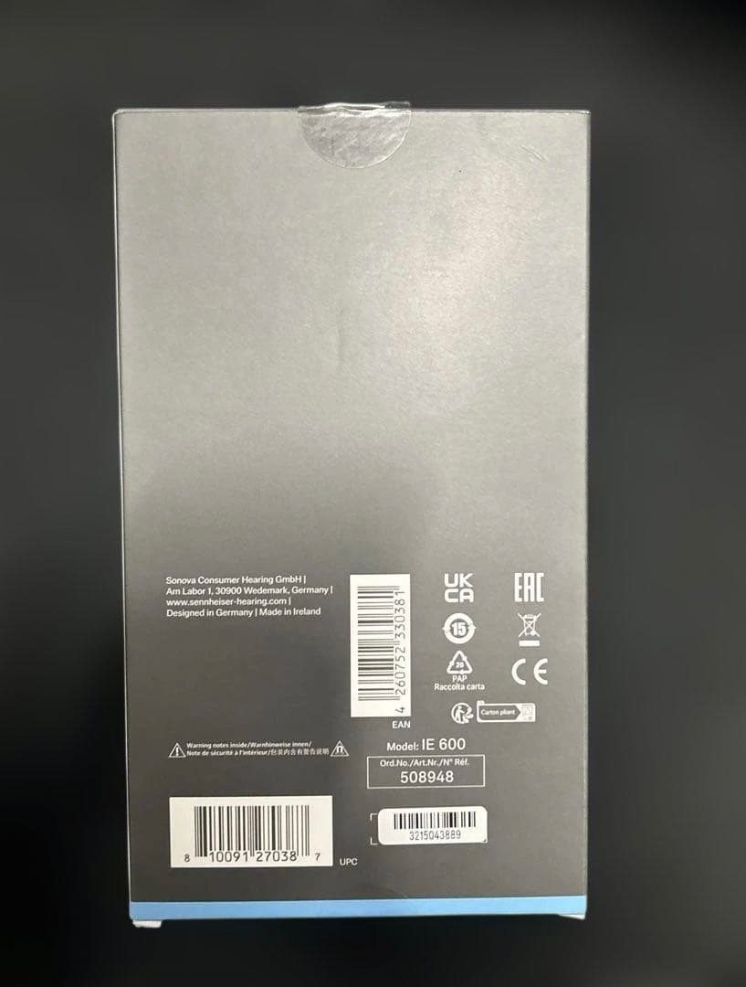 訳あり　ゼンハイザー (Sennheiser) イヤホン 有線 IE 600