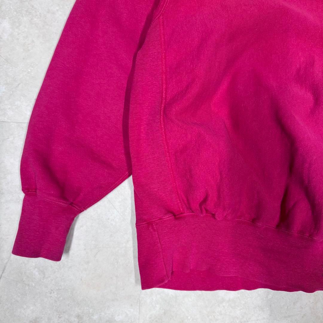 90s チャンピオン リバースウィーブ 目有り ピンク XL 無地