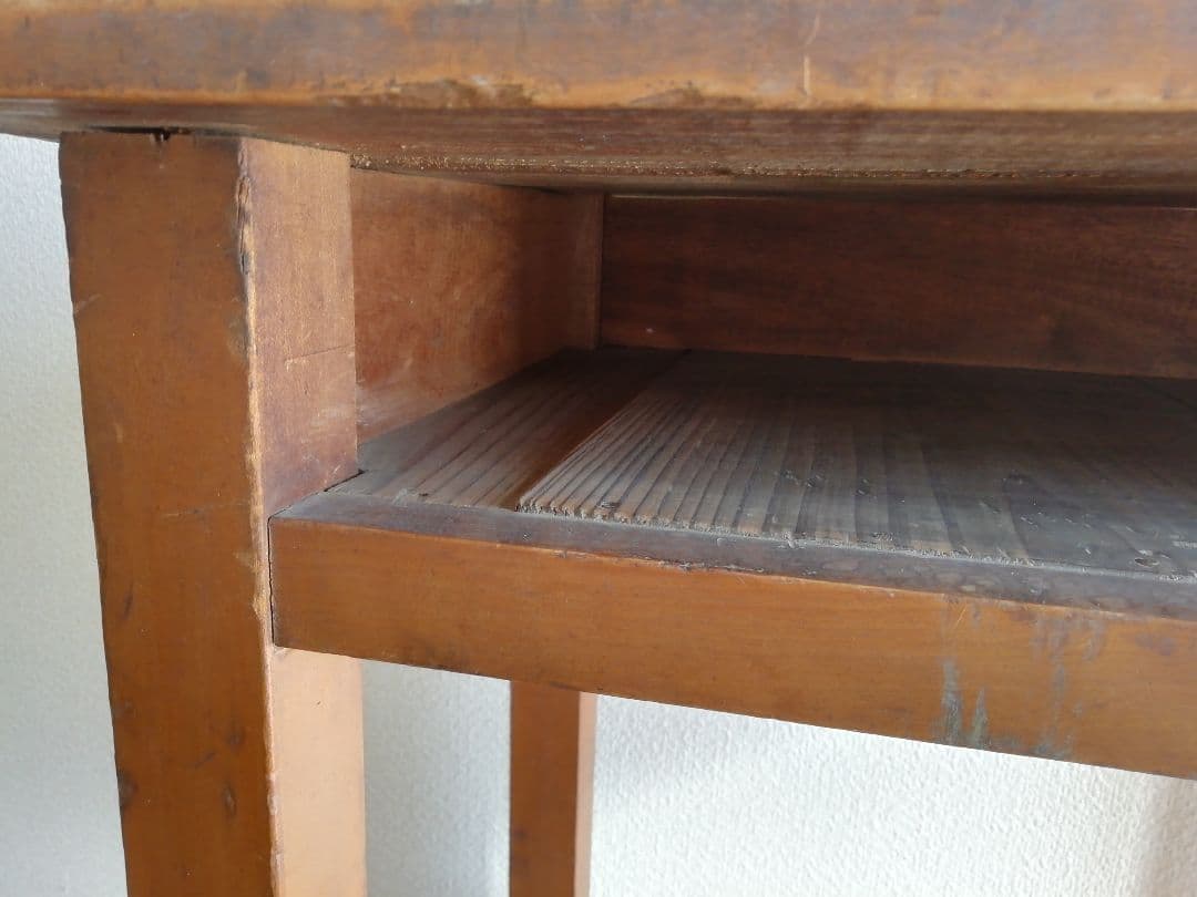 昭和レトロ　木製文机　小学校机　アンティーク家具