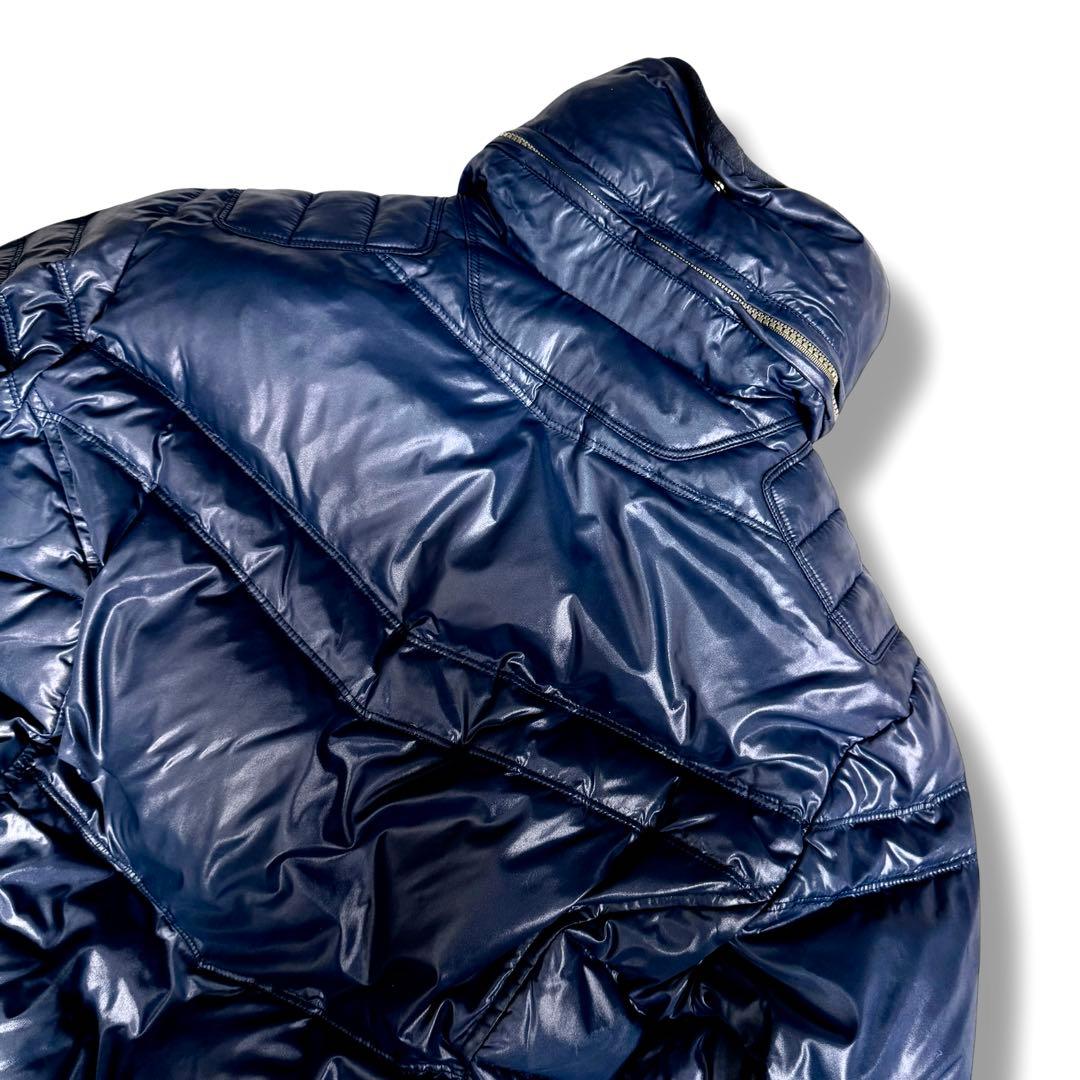 DIESEL ライダースジャケット 2way フード収納 蛇腹 ダウンジャケット