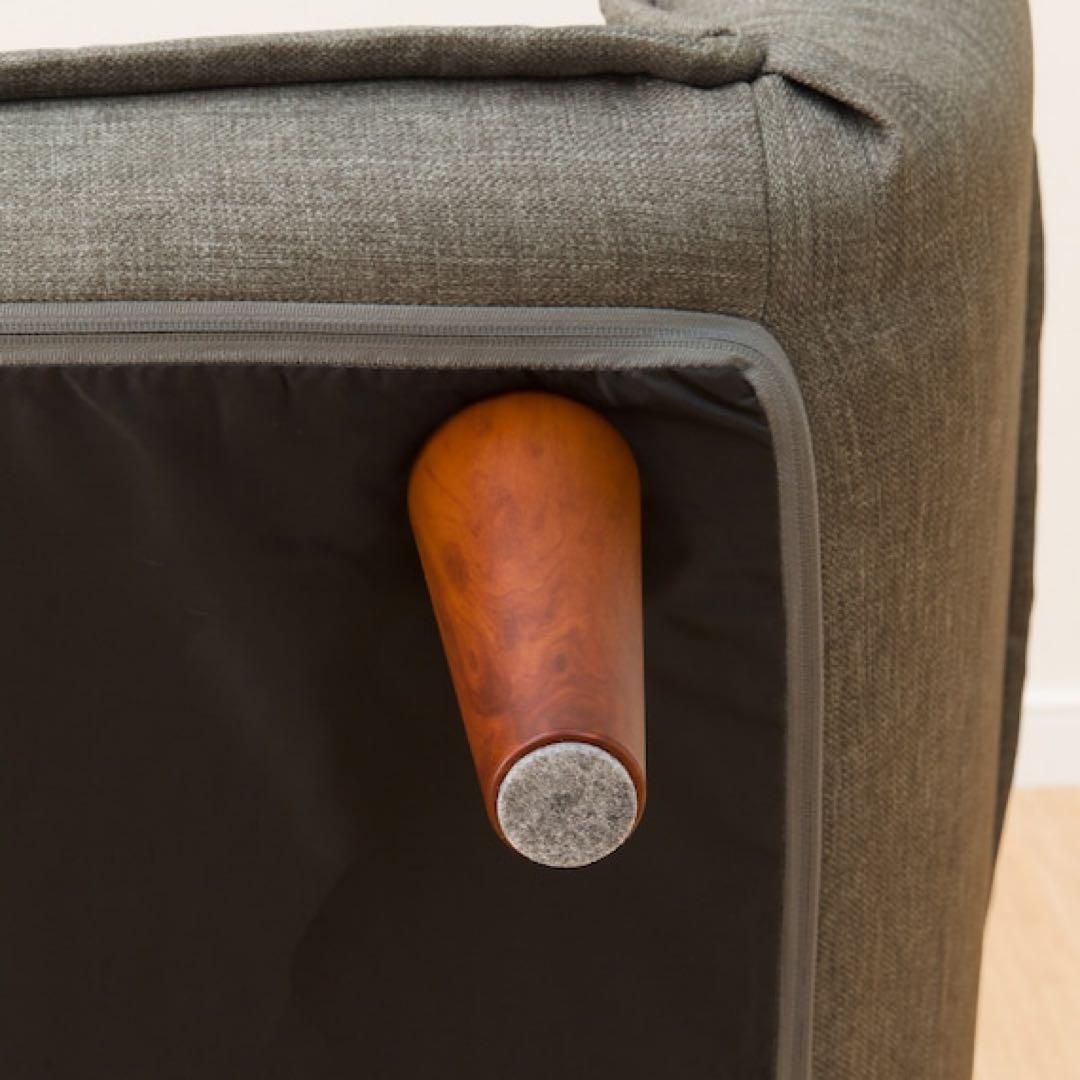 ニトリ 2人掛けコンパクトカウチソファー 布張りタイプ グレー