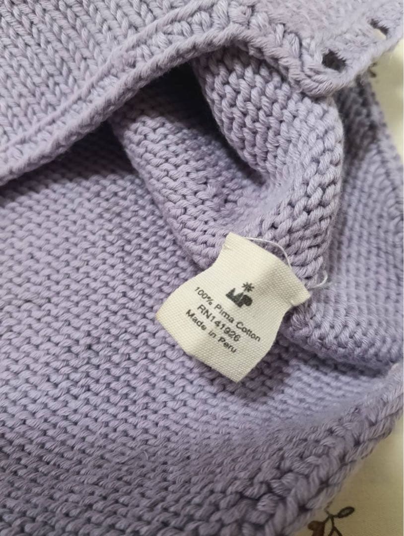 Misha&puff ラベンダー かぎ編みロンパース 3-4y