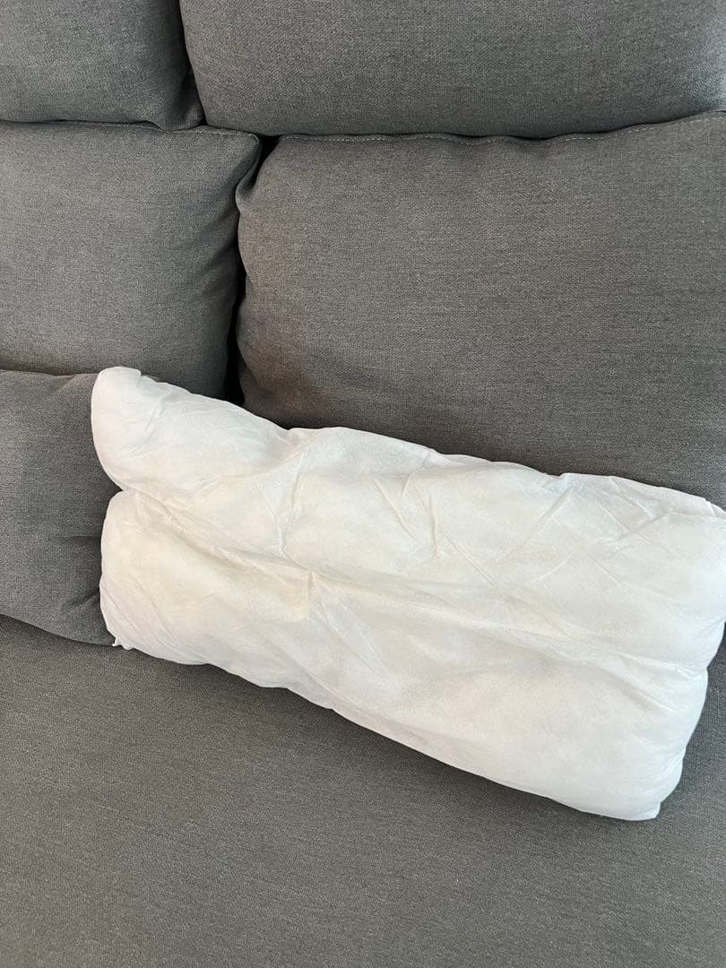 【にこにこ】ニトリ2人用布張りソファ (ポーション2KD GY)