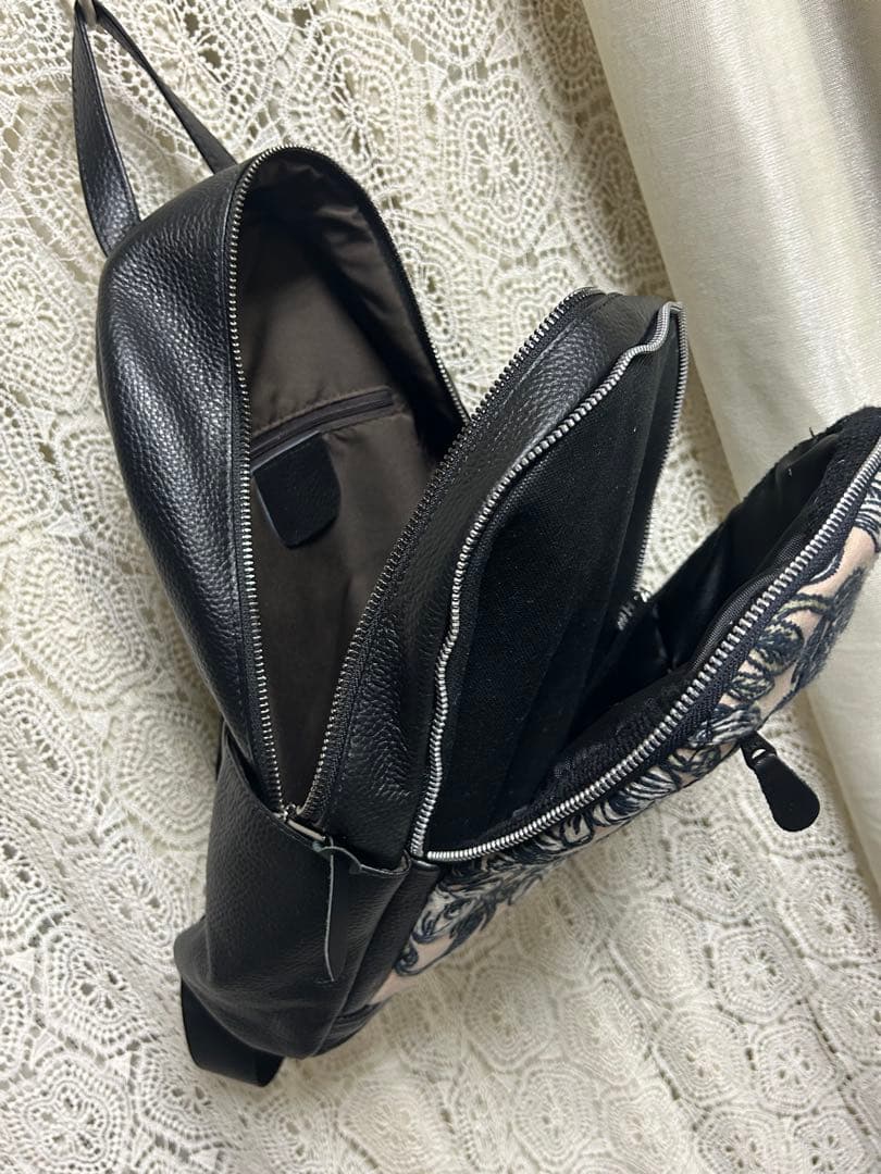 5909A ミナペルホネンハーフハンドメイドリュック　 rosy ピンクベージュ