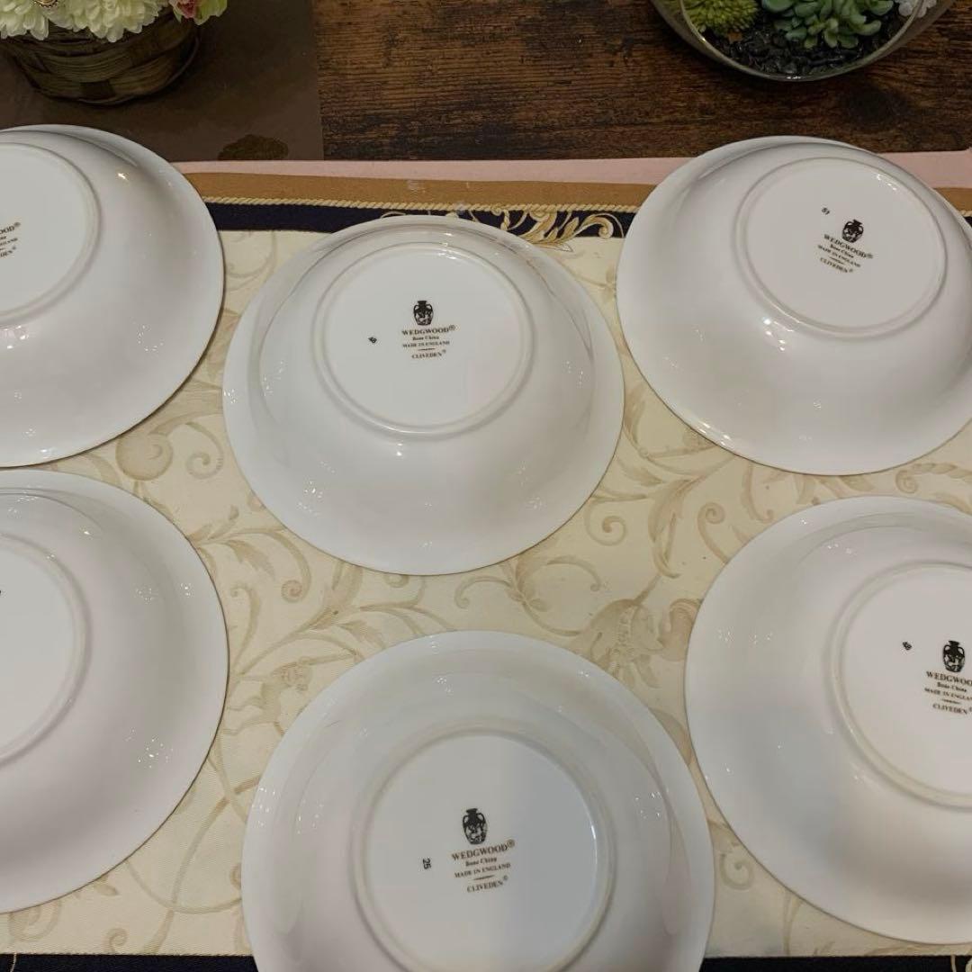 ウェッジウッド クリブデン　15.5cmサラダボウル　　深皿6枚　フルーツ