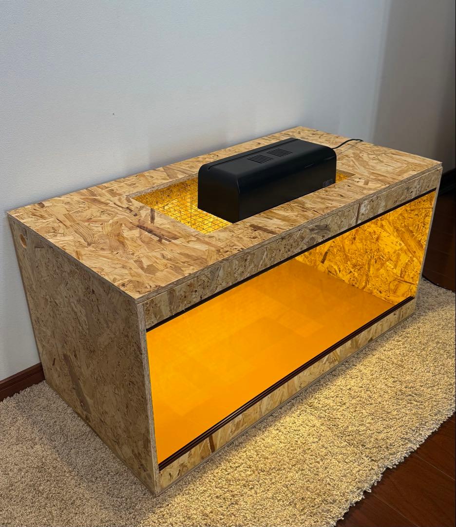 OSB製 飼育ケージ 90×45×45 サイズオーダー可　爬虫類　小動物　木製