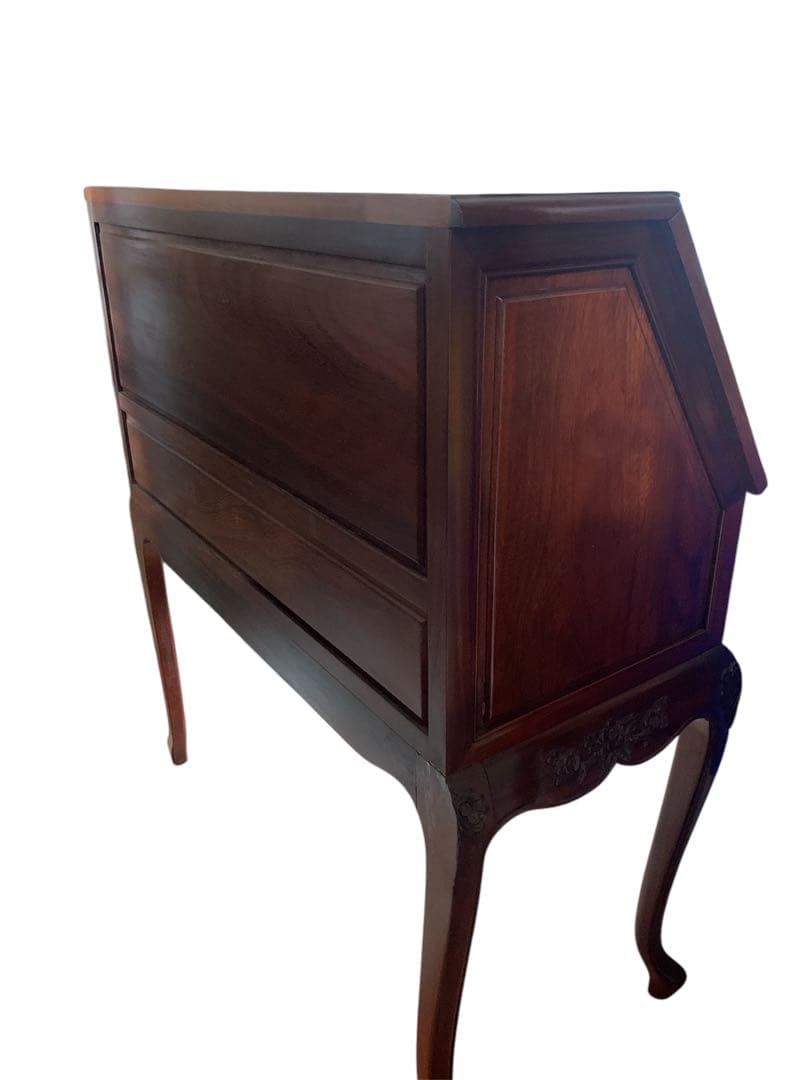 花梨材　ラインティングビュー　デスク　猫脚