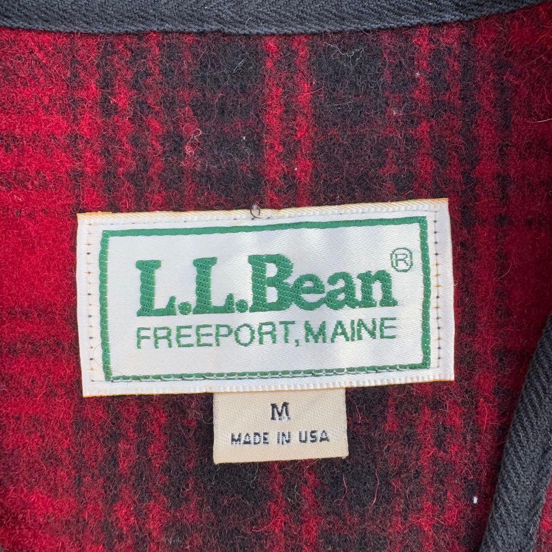 こうた　USA製 70s L.L.Bean ウールベスト チェック 赤黒