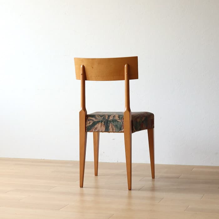 ヴィンテージ 飛騨産業 肘付イス 古家具 無垢材 ブナ材 カバーリング①