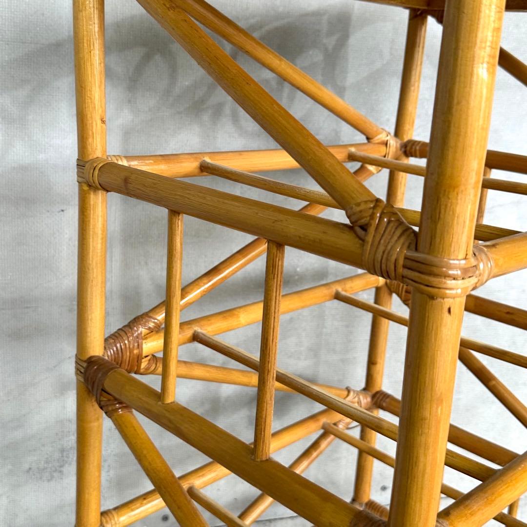 ⭐️即決価格⭐️ラタン 籐家具 5段チェスト　ランドリーラック キャスター付