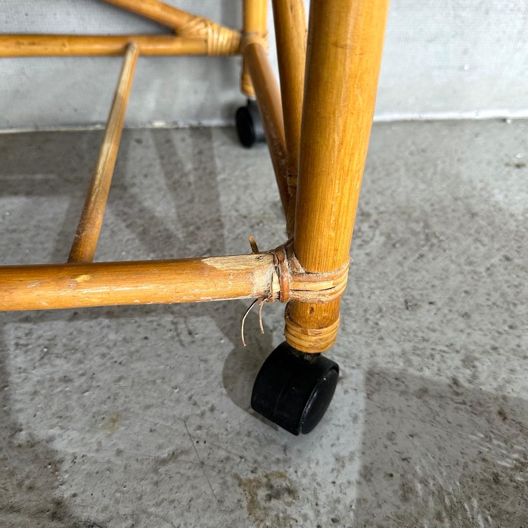 ⭐️即決価格⭐️ラタン 籐家具 5段チェスト　ランドリーラック キャスター付