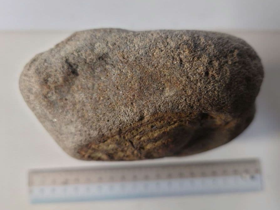 重信川馬蹄石　抽象画　水石 鑑賞石