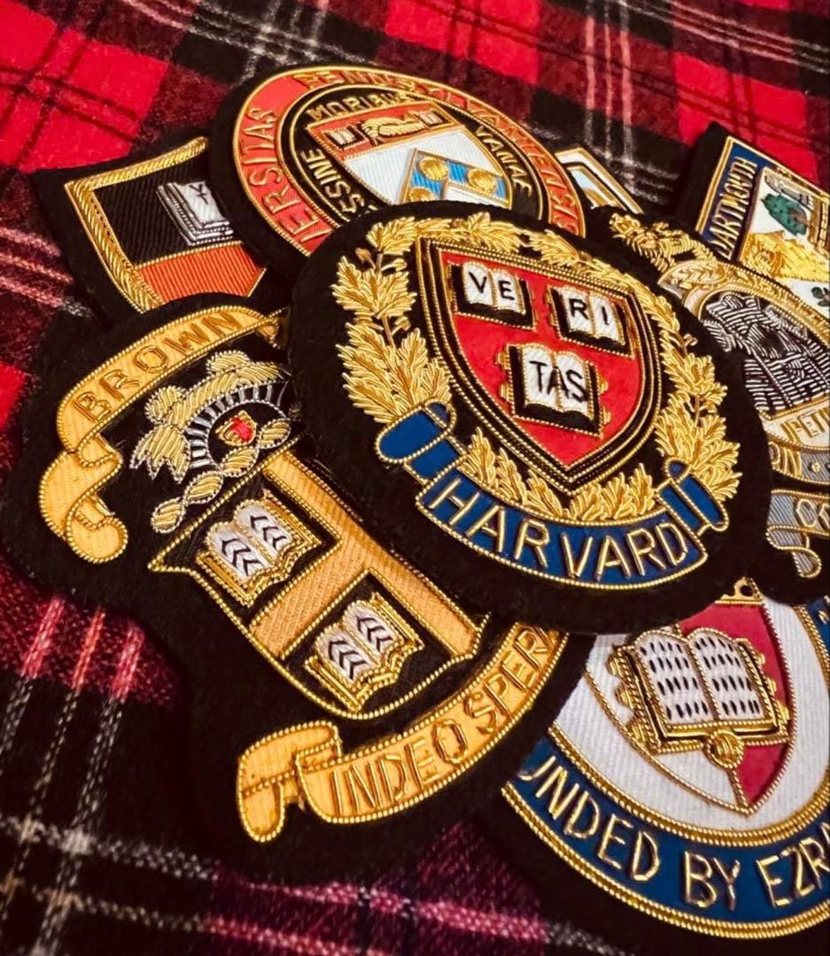 アイビーリーグ校章アメリカ東部8大学Harvardブレザーエンブレム大変希少です