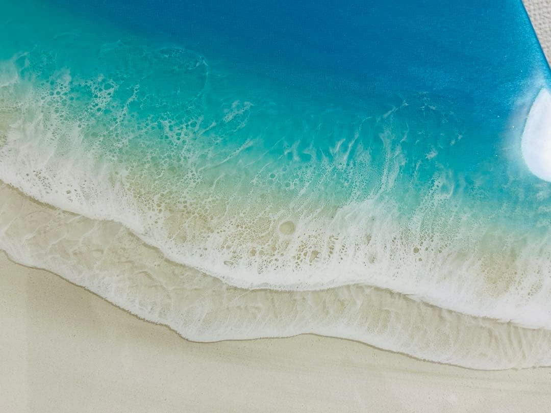 2025蓄光入りオーシャンレジンアートNo.6【A3パネル】